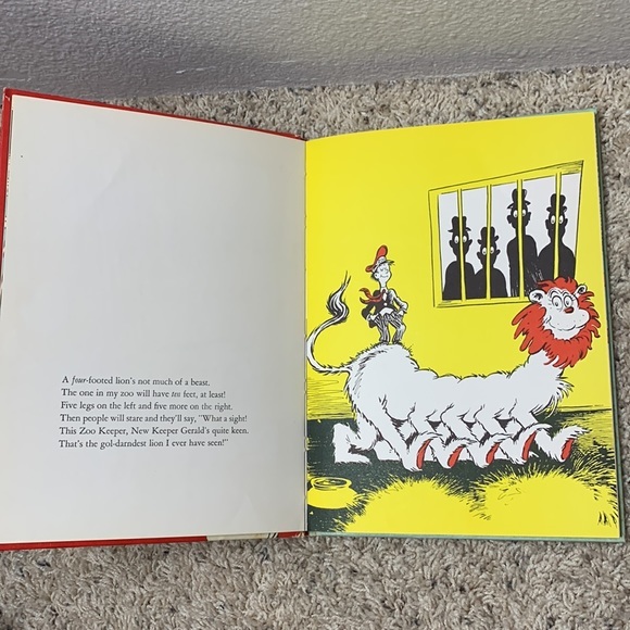 If I Ran the Zoo Dr. Seuss Random House 1950 Hardcover Book Large Banned - Picture 12 of 16